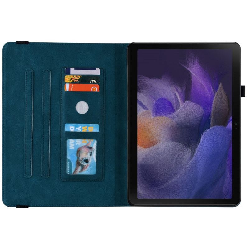 Etui Samsung Galaxy Tab A8 Sommerfugletrykmønster