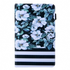 Flip Cover Samsung Galaxy Tab A8 Blomsterdesign