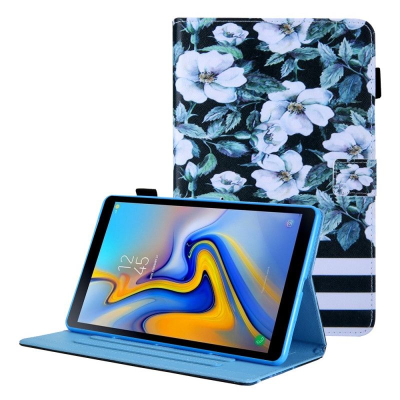 Flip Cover Samsung Galaxy Tab A8 Blomsterdesign