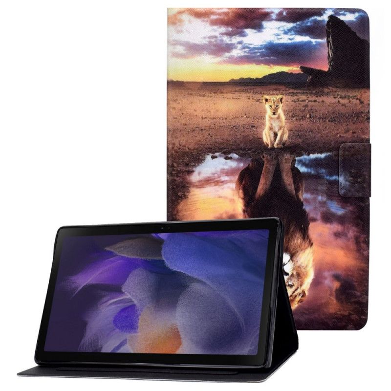 Flip Cover Samsung Galaxy Tab A8 Løvungedrøm