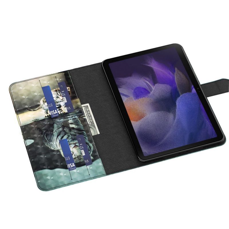 Flip Cover Samsung Galaxy Tab A8 Lyspletkattens Drøm