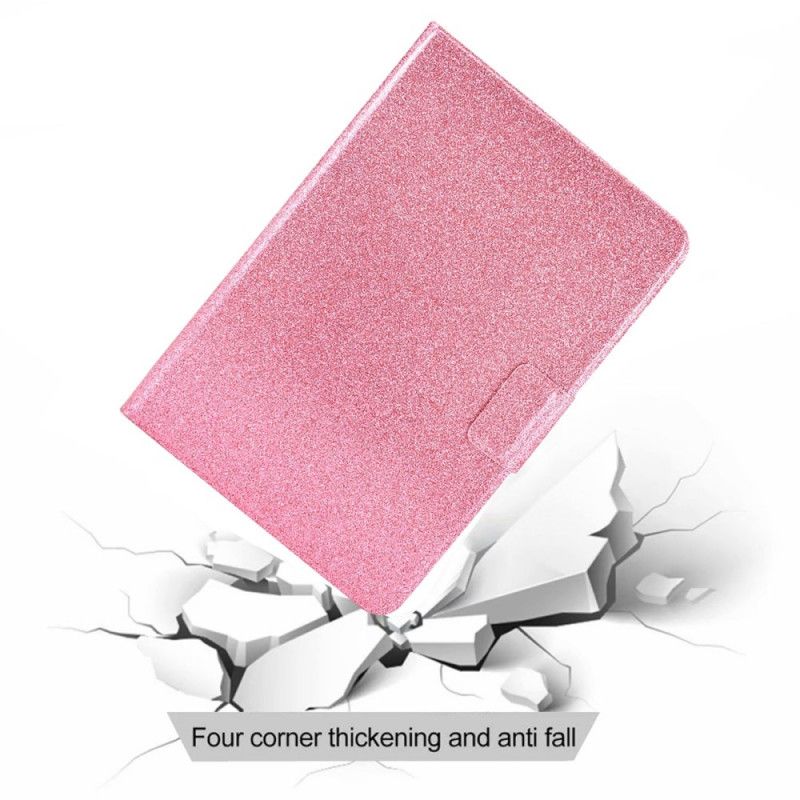 Flip Cover Samsung Galaxy Tab A8 Mousserende Pailletter