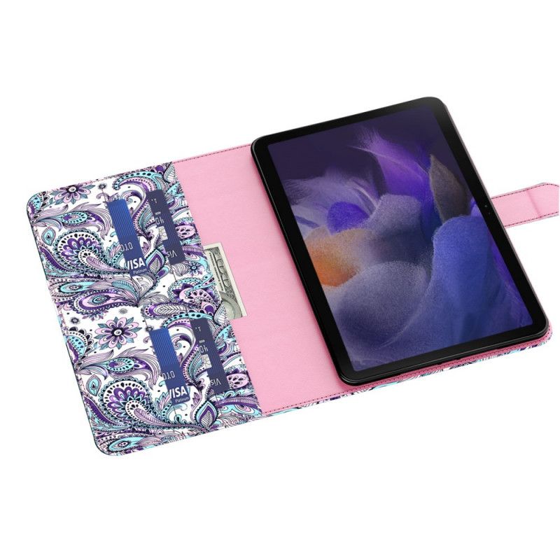 Flip Cover Samsung Galaxy Tab A8 Paisley Mønster