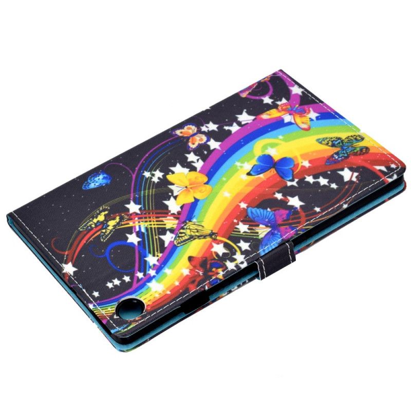 Flip Cover Samsung Galaxy Tab A8 Regnbuesommerfugle