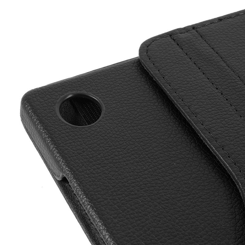 Flip Cover Samsung Galaxy Tab A8 Roterbart 360° Litchi Imiteret Læder