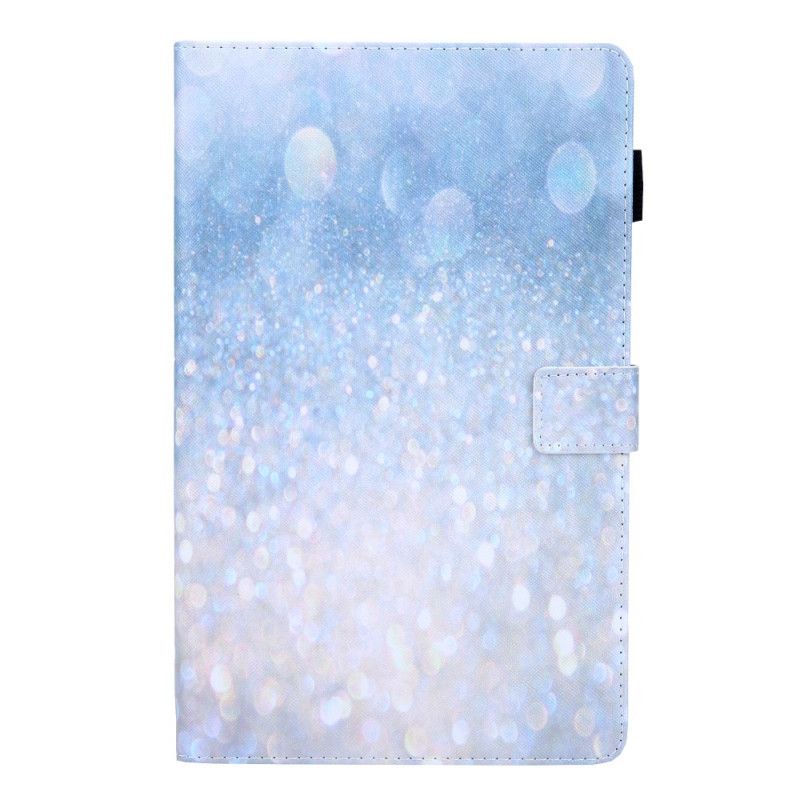 Læder Cover Samsung Galaxy Tab A8 Blanke Pailletter