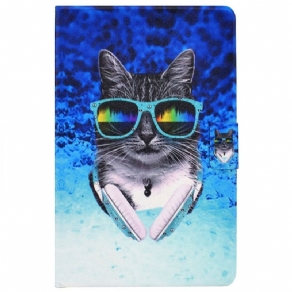 Læder Cover Samsung Galaxy Tab A8 Disco Cat