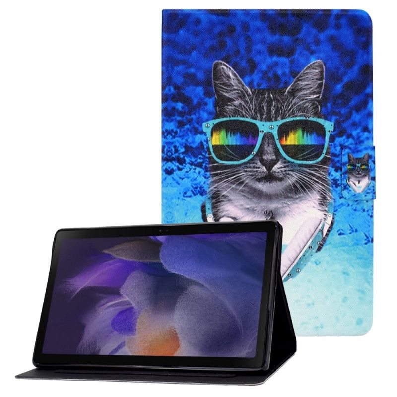 Læder Cover Samsung Galaxy Tab A8 Disco Cat