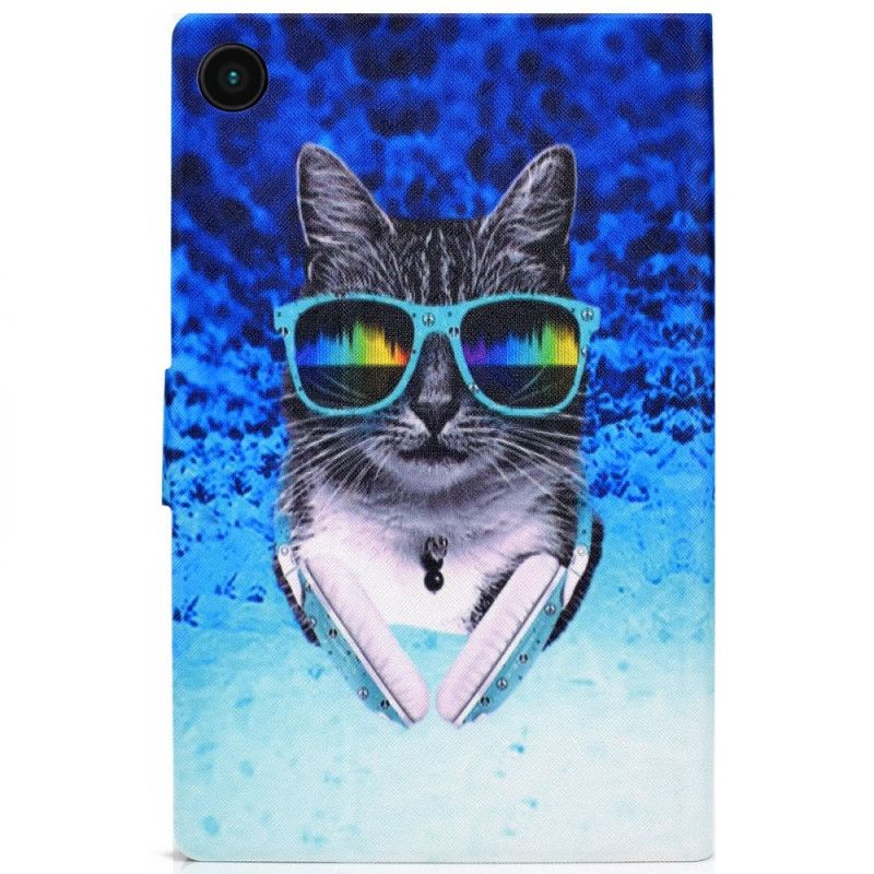 Læder Cover Samsung Galaxy Tab A8 Disco Cat