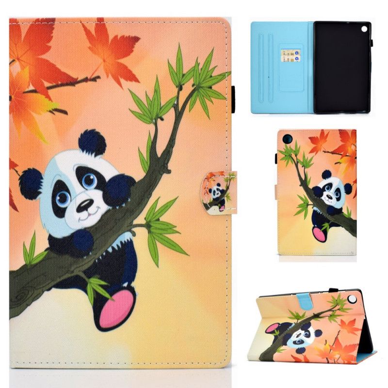 Læder Cover Samsung Galaxy Tab A8 Sød Panda