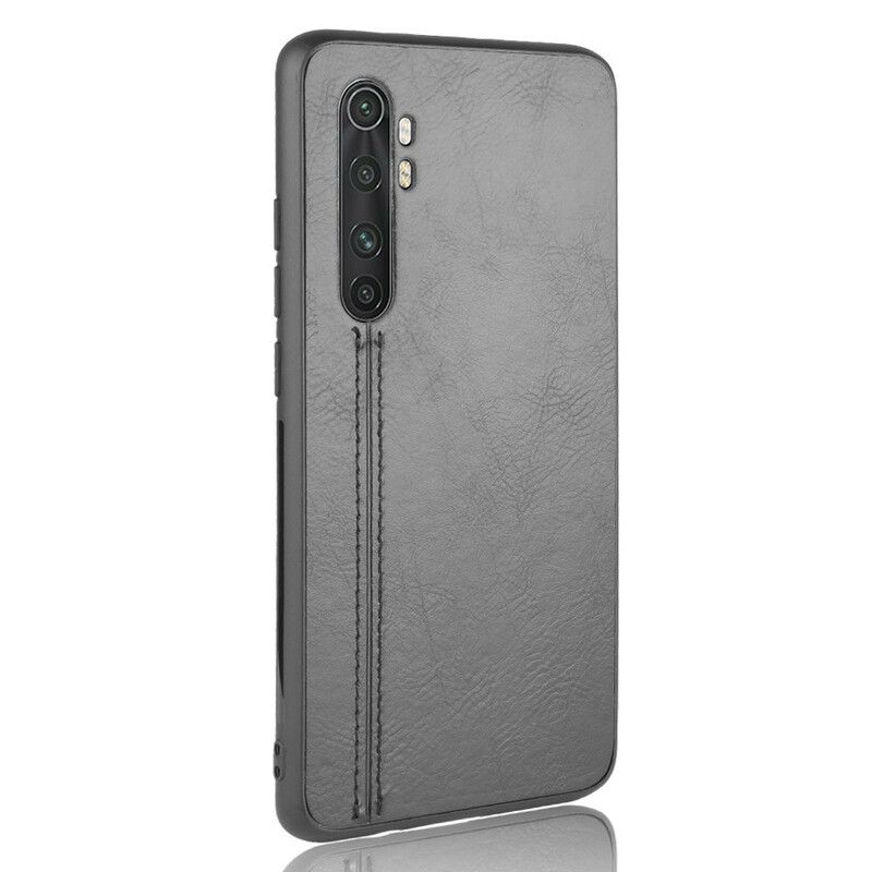 Cover Xiaomi Mi Note 10 Lite Søm Lædereffekt