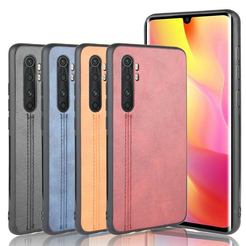 Cover Xiaomi Mi Note 10 Lite Søm Lædereffekt