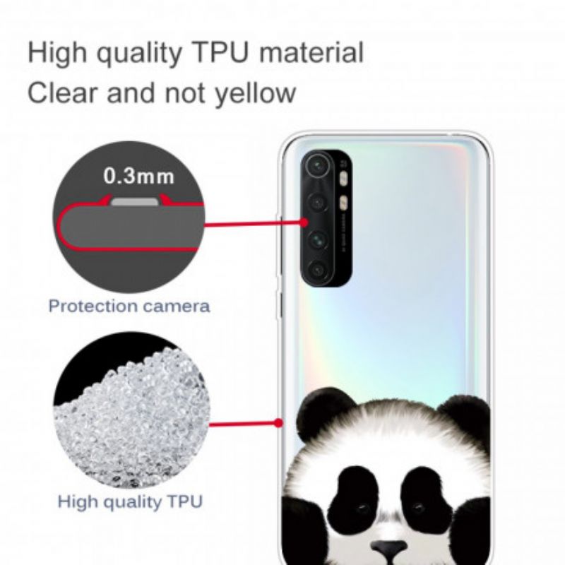 Cover Xiaomi Mi Note 10 Lite Transparent Panda