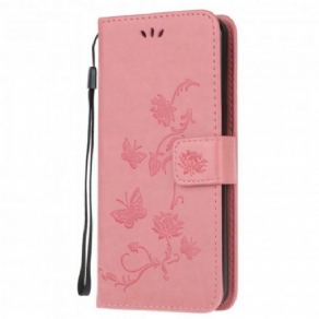 Flip Cover Xiaomi Mi Note 10 Lite Asiatiske Sommerfugle Og Blomster