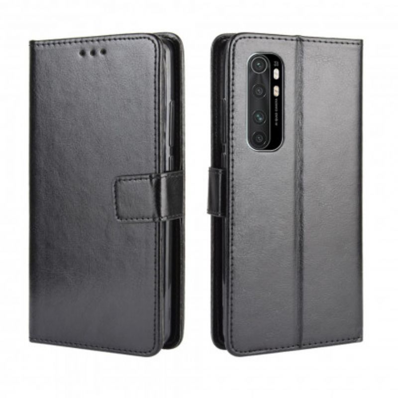 Flip Cover Xiaomi Mi Note 10 Lite Flashy Imiteret Læder