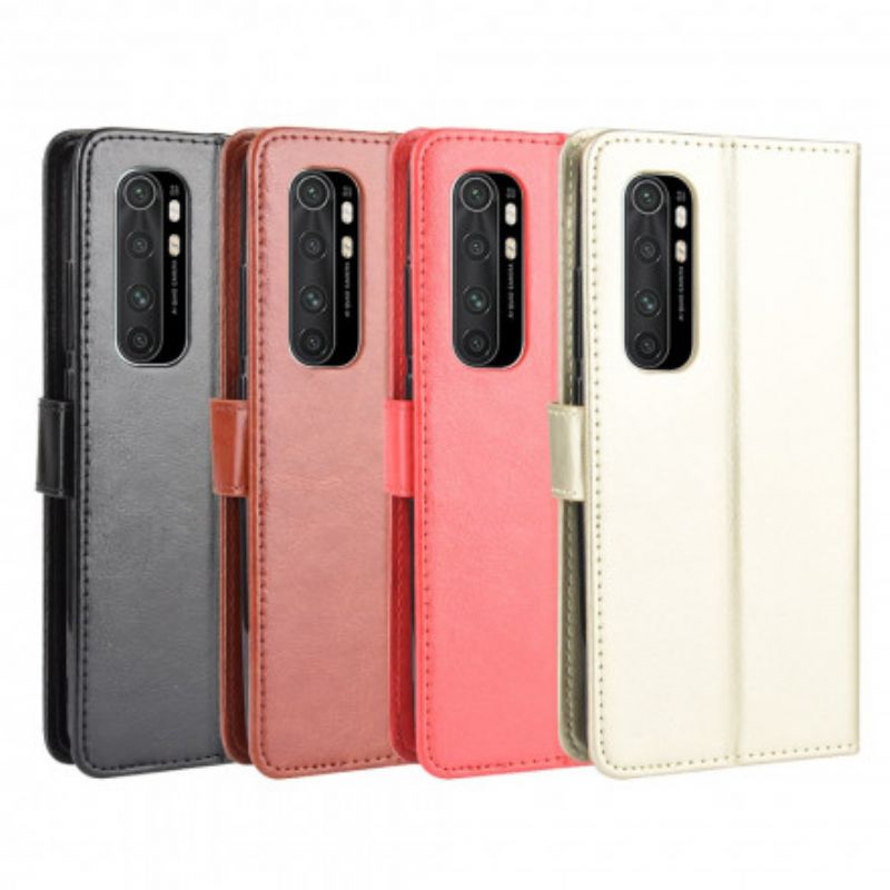 Flip Cover Xiaomi Mi Note 10 Lite Flashy Imiteret Læder