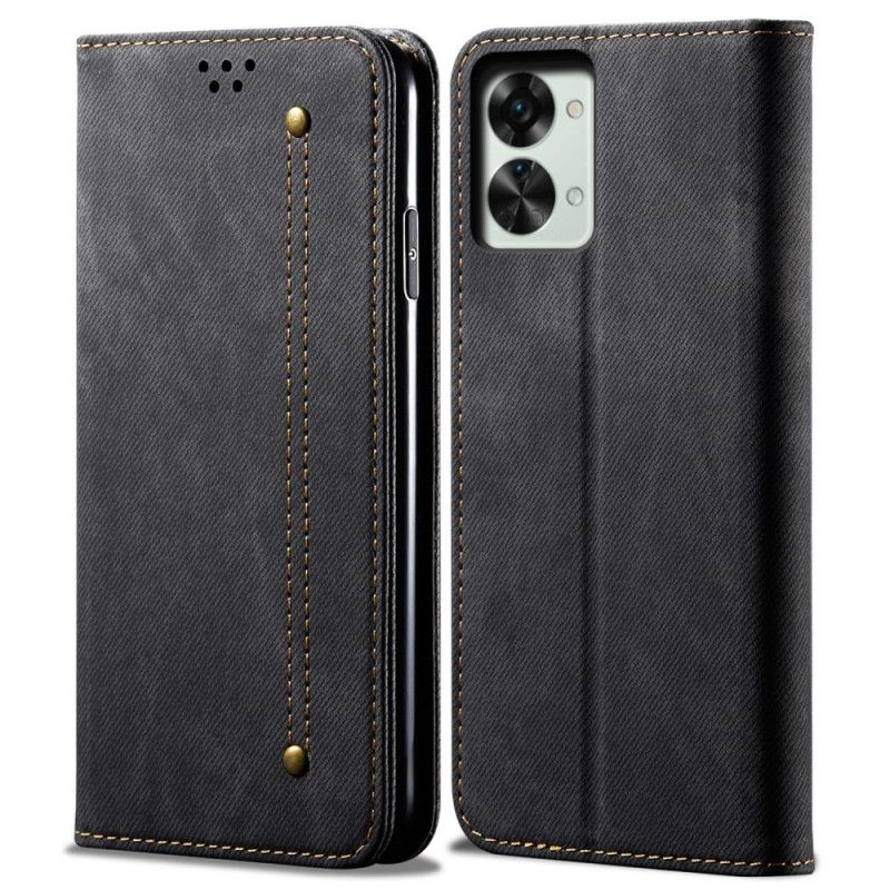 Cover OnePlus Nord 2T 5G Flip Cover Denimstof