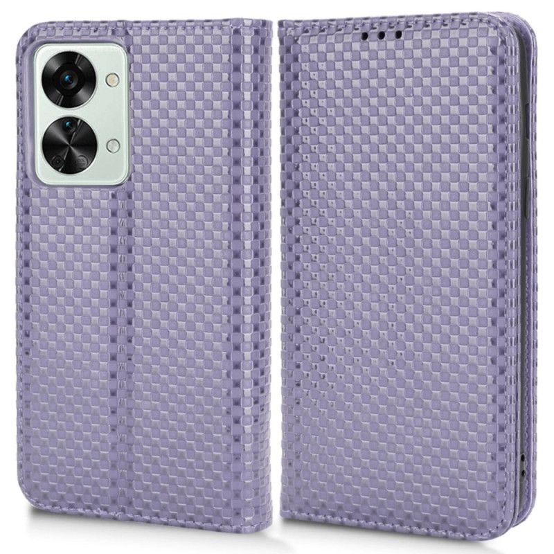 Cover OnePlus Nord 2T 5G Flip Cover Gitterstruktur