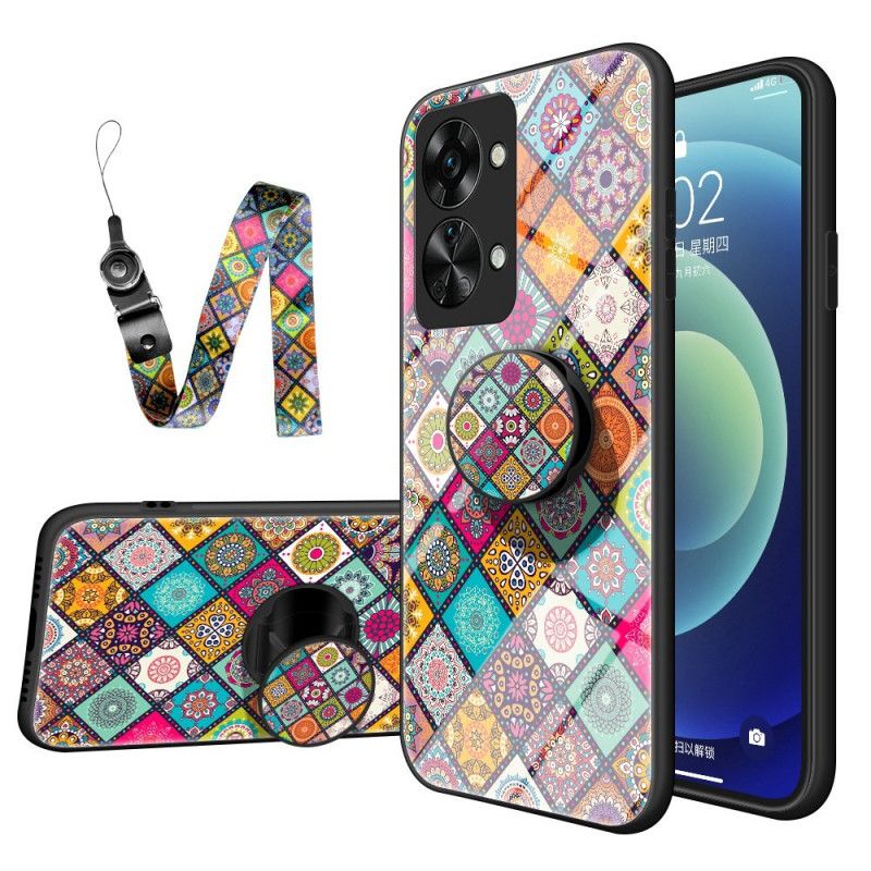 Cover OnePlus Nord 2T 5G Magnetisk Patchworkholder