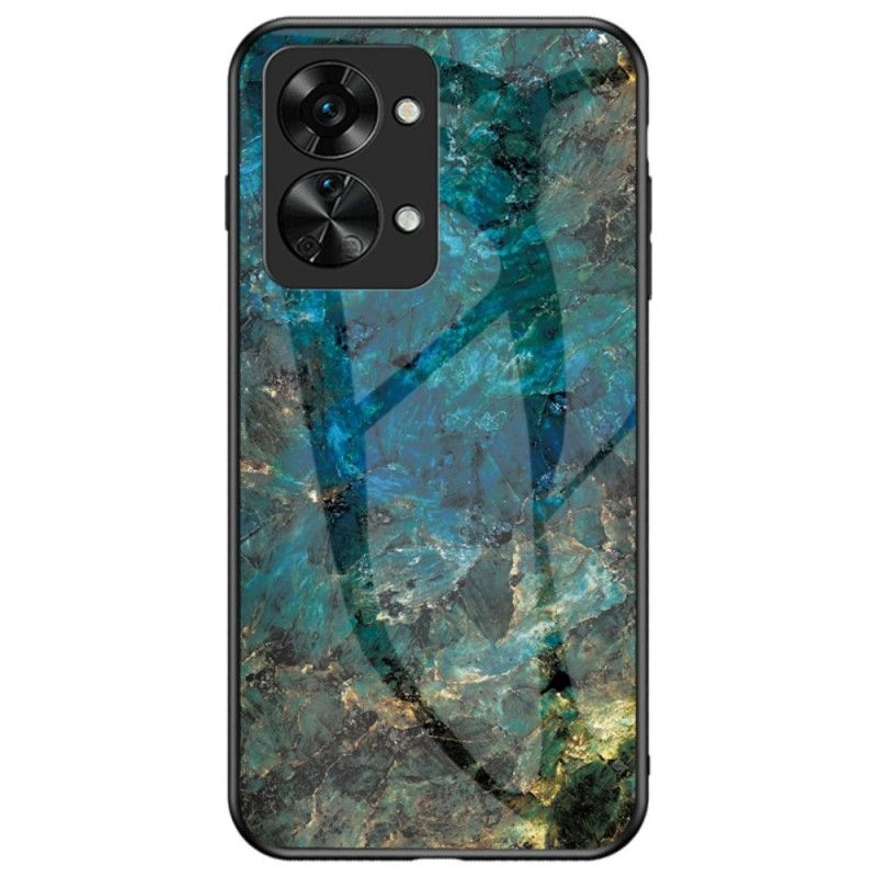 Cover OnePlus Nord 2T 5G Marmor Hærdet Glas