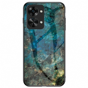 Cover OnePlus Nord 2T 5G Marmor Hærdet Glas