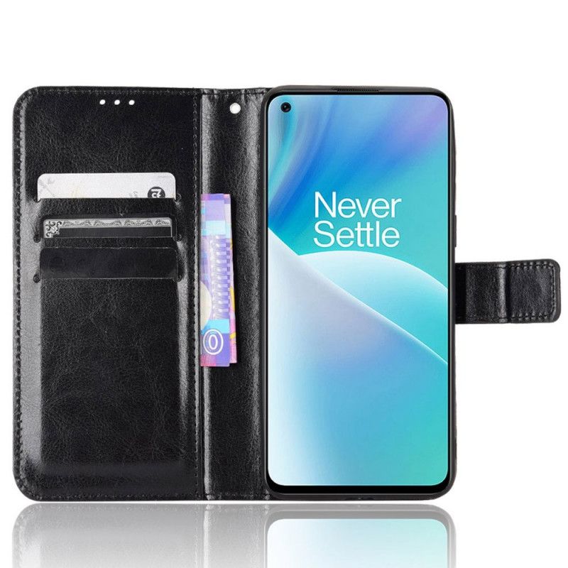 Flip Cover OnePlus Nord 2T 5G Med Snor Flashy Kunstlæder Med Rem