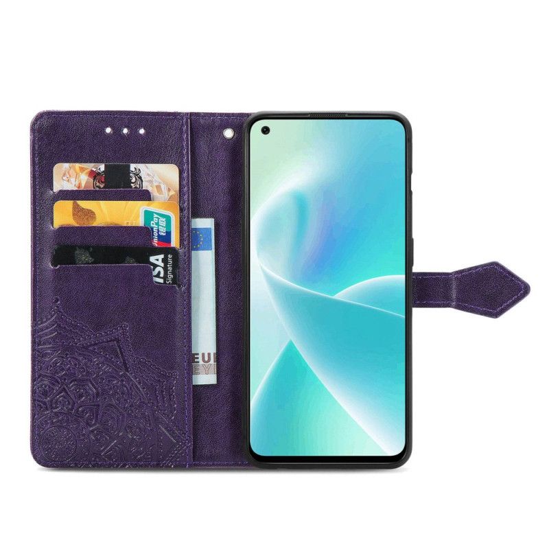 Flip Cover OnePlus Nord 2T 5G Med Snor Mandala Strap Kortholder