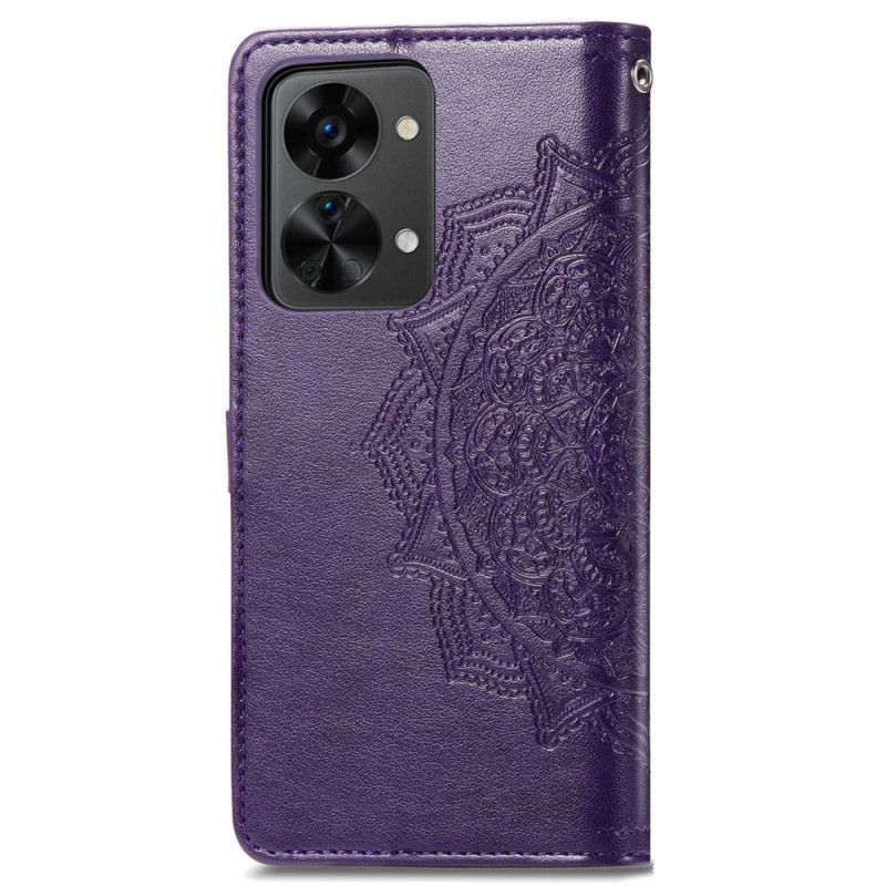 Flip Cover OnePlus Nord 2T 5G Med Snor Mandala Strap Kortholder