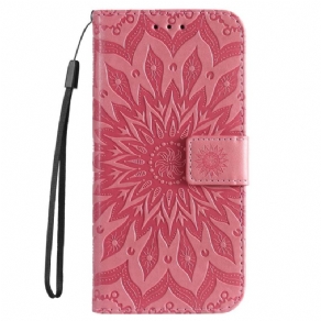 Flip Cover OnePlus Nord 2T 5G Med Snor Mandala Med Stropkortholder