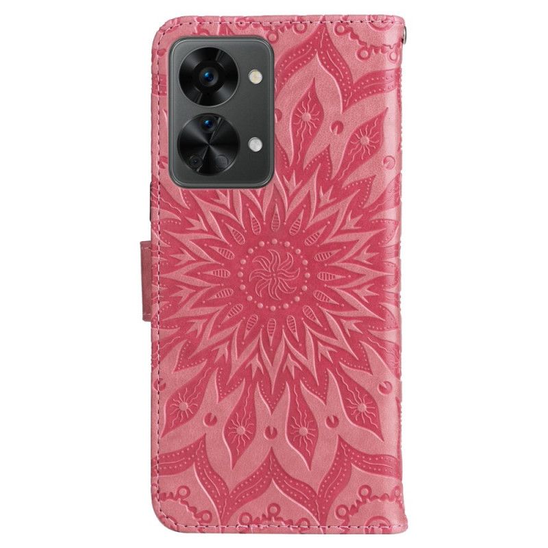 Flip Cover OnePlus Nord 2T 5G Med Snor Mandala Med Stropkortholder