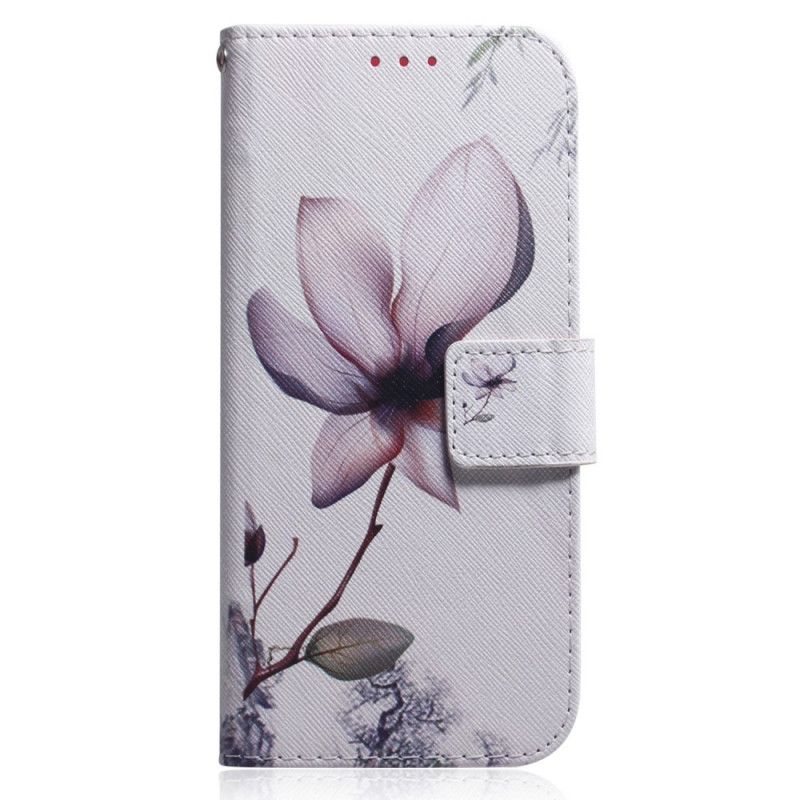 Flip Cover OnePlus Nord 2T 5G Med Snor Pink Strop Blomst