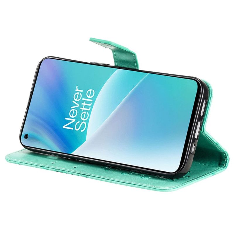 Flip Cover OnePlus Nord 2T 5G Med Snor Sommerfugle Med Snorkortholder