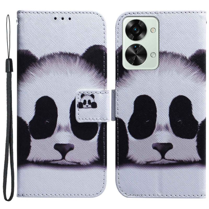 Flip Cover OnePlus Nord 2T 5G Med Snor Thong Panda