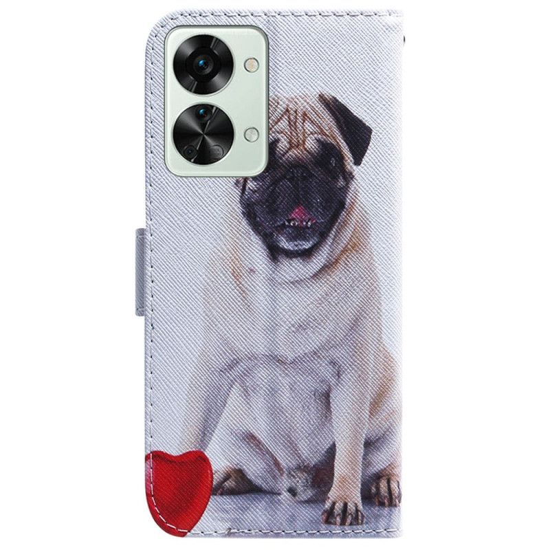 Flip Cover OnePlus Nord 2T 5G Med Snor Thong Pug Dog