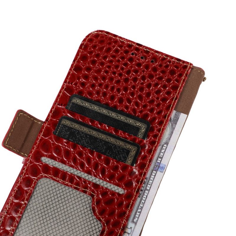 Læder Cover OnePlus Nord 2T 5G Ægte Rfid Crocodile Style Læder