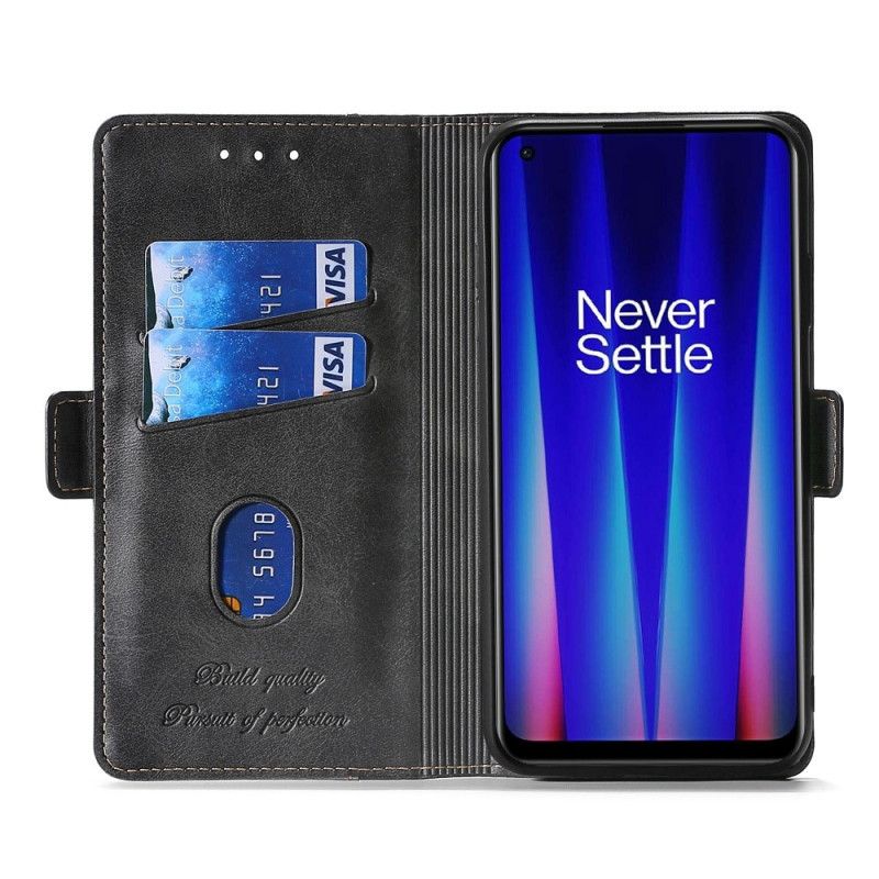 Læder Cover OnePlus Nord 2T 5G Tofarvet