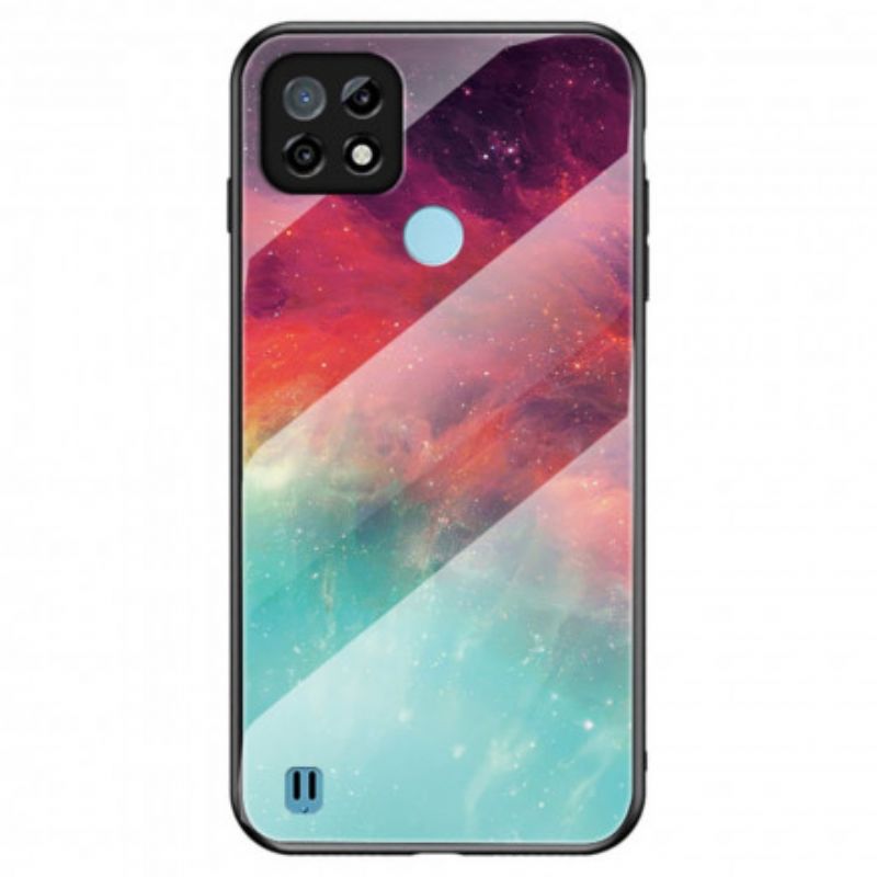 Cover Realme C21 Marmor Hærdet Glas