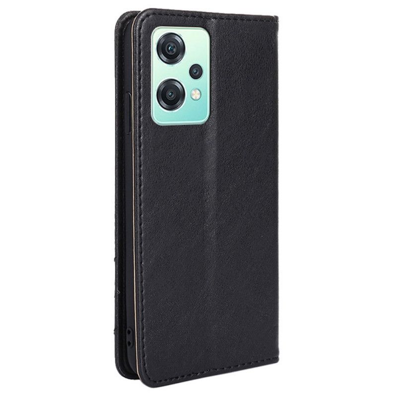 Cover OnePlus Nord CE 2 Lite 5G Flip Cover Dekorativ Nitte I Imiteret Læder