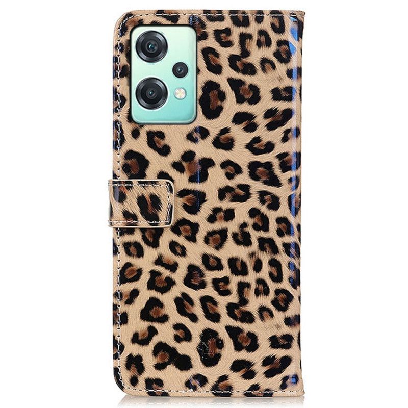 Flip Cover OnePlus Nord CE 2 Lite 5G Leopardhudeffekt