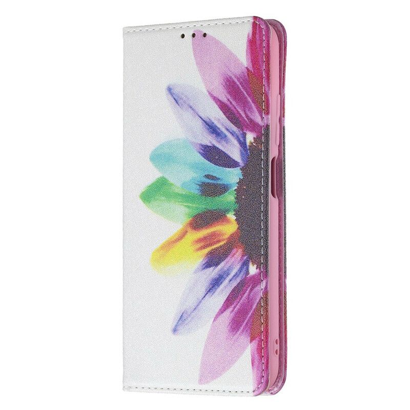 Cover Xiaomi Redmi Note 10 5G / Poco M3 Pro 5G Flip Cover Akvarelblomst