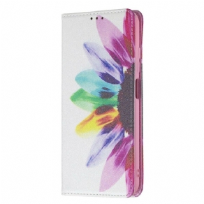 Cover Xiaomi Redmi Note 10 5G / Poco M3 Pro 5G Flip Cover Akvarelblomst