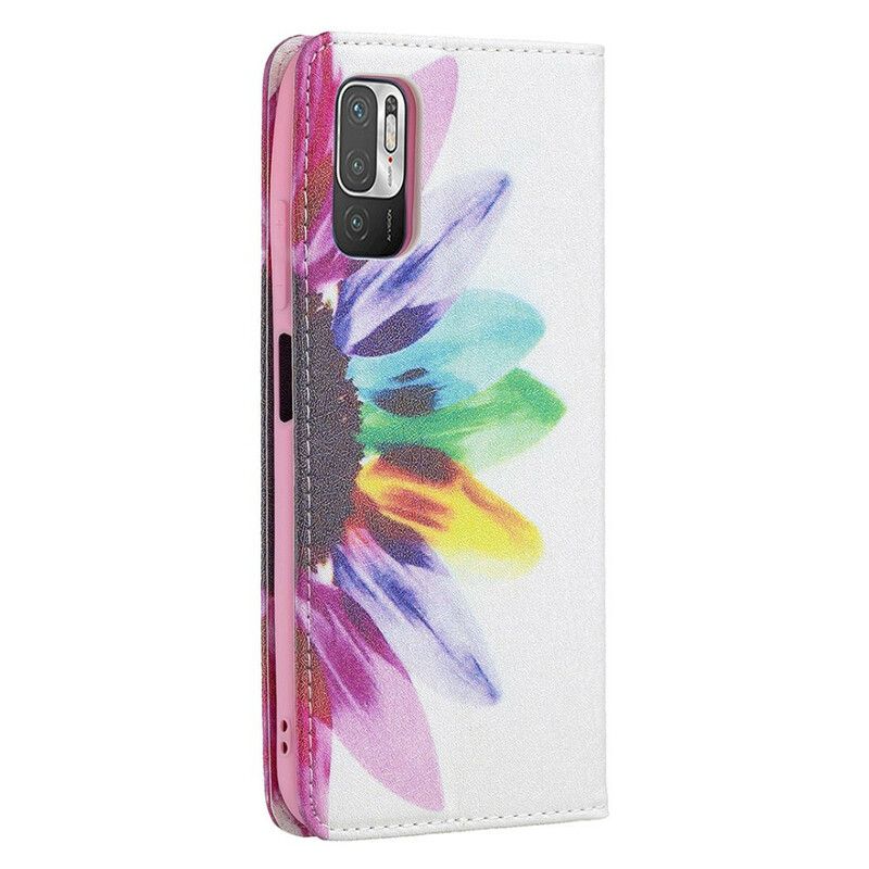 Cover Xiaomi Redmi Note 10 5G / Poco M3 Pro 5G Flip Cover Akvarelblomst