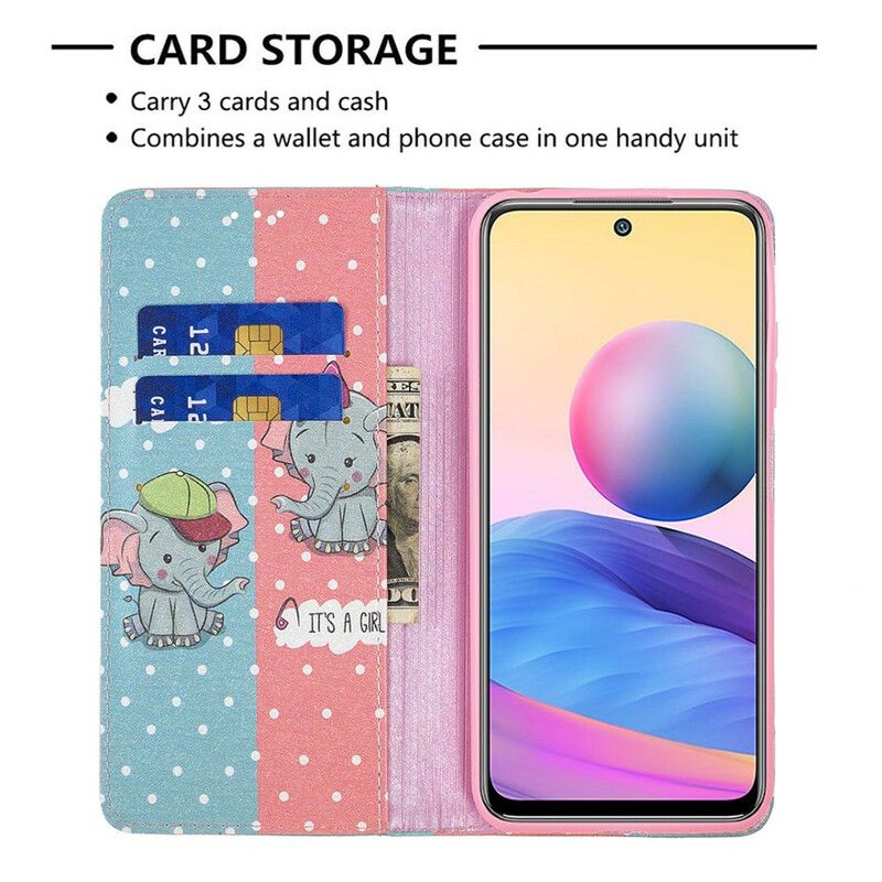 Cover Xiaomi Redmi Note 10 5G / Poco M3 Pro 5G Flip Cover Babyelefanter