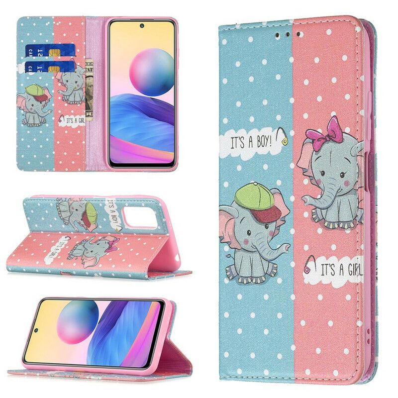 Cover Xiaomi Redmi Note 10 5G / Poco M3 Pro 5G Flip Cover Babyelefanter