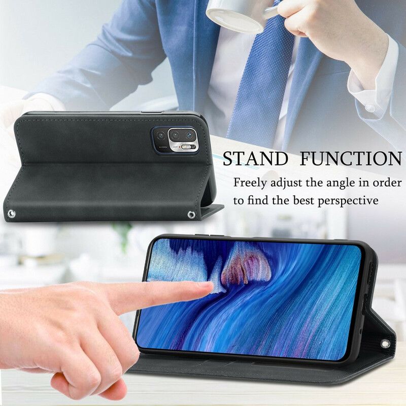 Cover Xiaomi Redmi Note 10 5G / Poco M3 Pro 5G Flip Cover Vintage Kunstlæder