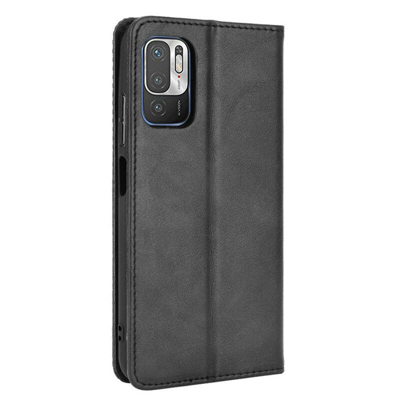 Cover Xiaomi Redmi Note 10 5G / Poco M3 Pro 5G Flip Cover Vintage Stiliseret Lædereffekt