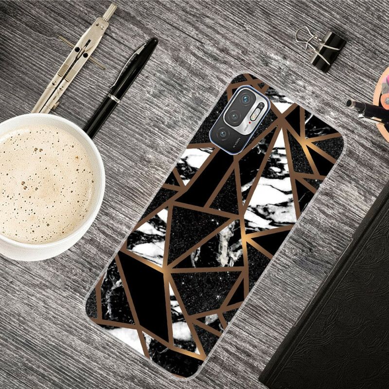 Cover Xiaomi Redmi Note 10 5G / Poco M3 Pro 5G Geometrisk Marmor