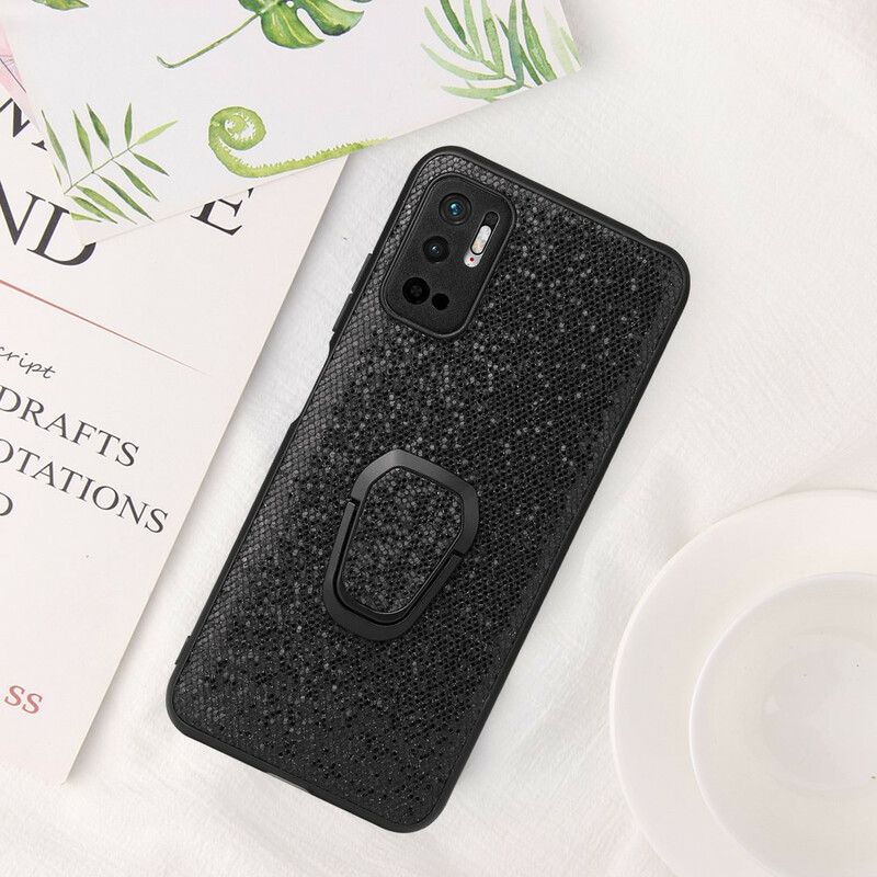 Cover Xiaomi Redmi Note 10 5G / Poco M3 Pro 5G Glitter Ring-støtte