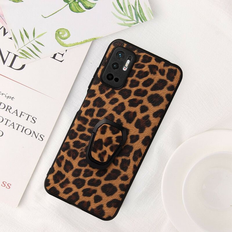 Cover Xiaomi Redmi Note 10 5G / Poco M3 Pro 5G Leopard Ring-støtte