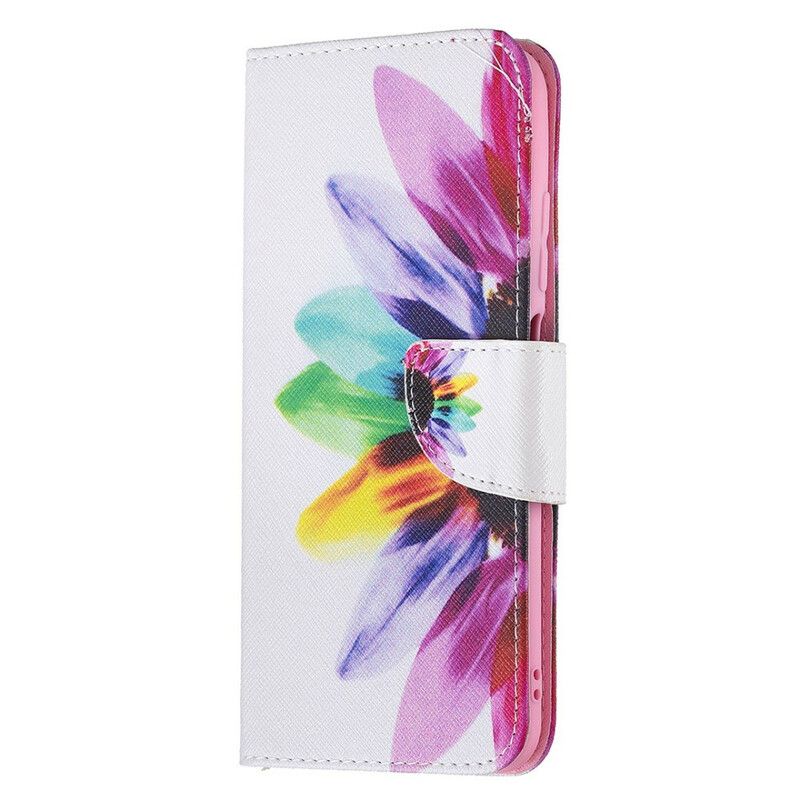 Flip Cover Xiaomi Redmi Note 10 5G / Poco M3 Pro 5G Akvarelblomst